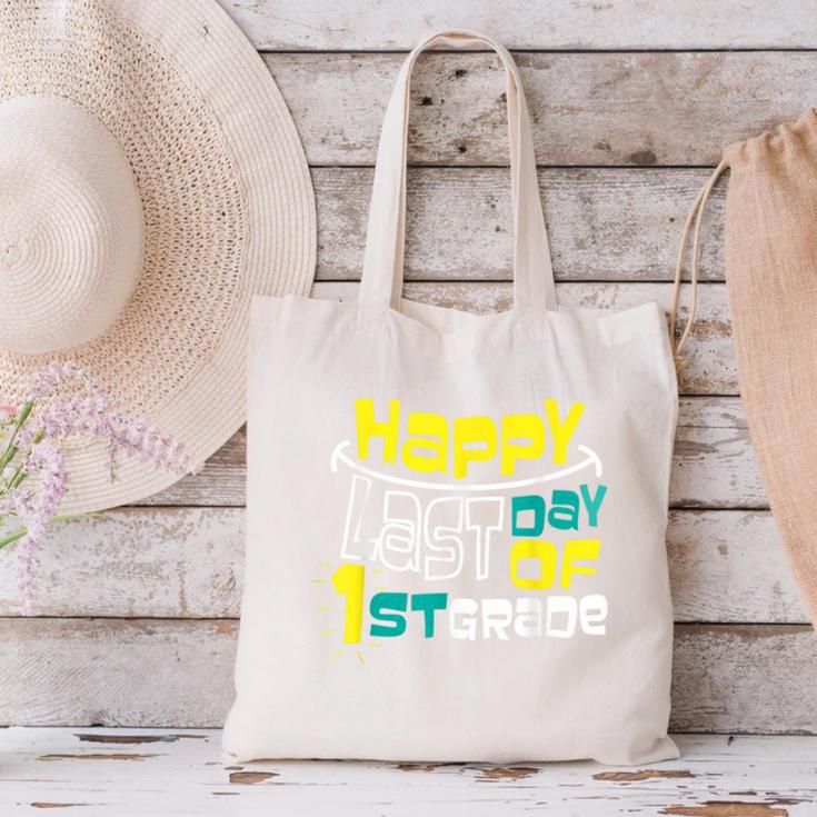 Cute Happy Last Day Of 1st Grade Shirt Kids Graduation Canvas Tote Bag