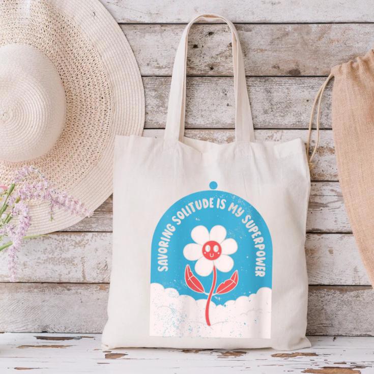 Cute Introvert Shy Teen Anti-Social Inner Strength Canvas Tote Bag