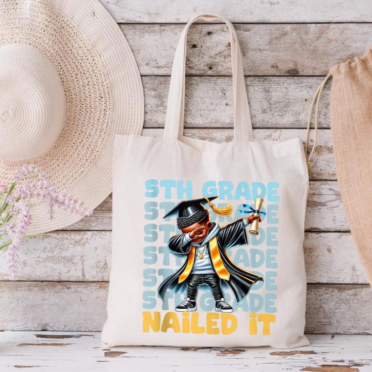 Dabbing Graduation Boy 5th Grade Nailed It Class Of 2025 Canvas Tote Bag