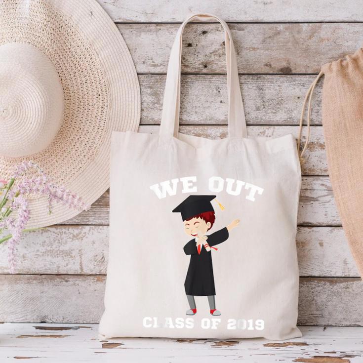 Dabbing Graduation Boy Class Of 2019 We Out Canvas Tote Bag