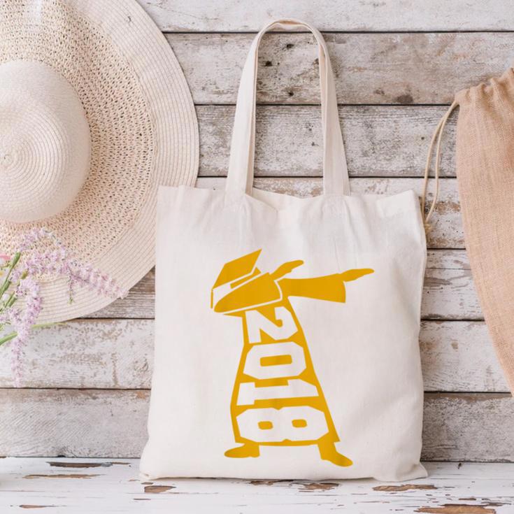 Dabbing Graduation Class Of 2018 T-Shirt School Colors Canvas Tote Bag