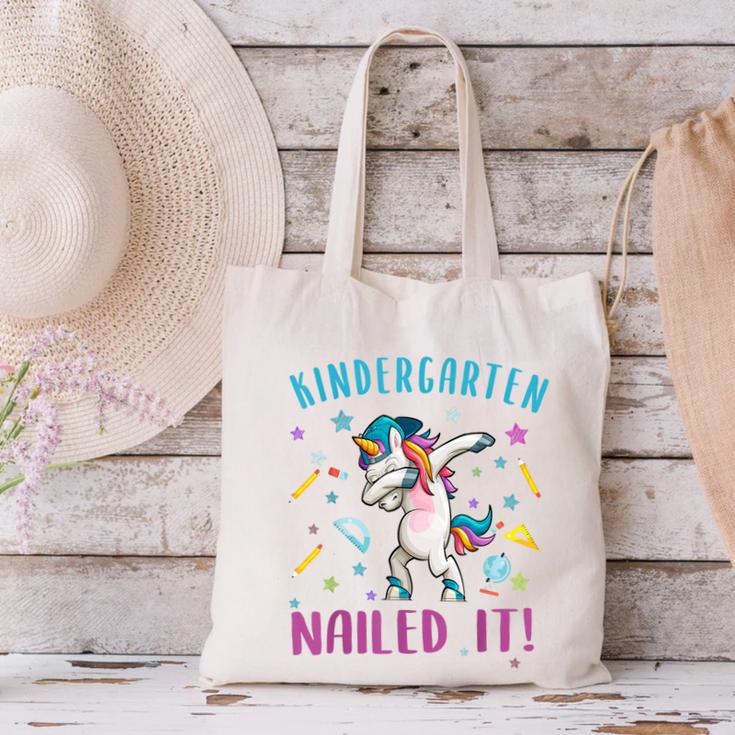Dabbing Kindergarten Unicorn Graduation Class 2021 Nailed It Canvas Tote Bag