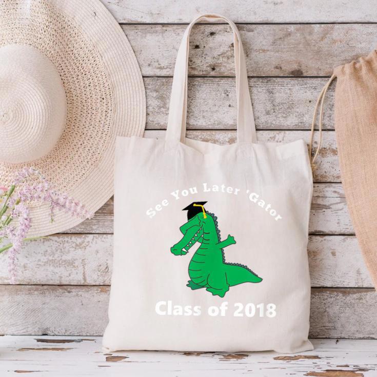 Dabbing Later Gator Graduation Class Of 2018 T-Shirt Canvas Tote Bag
