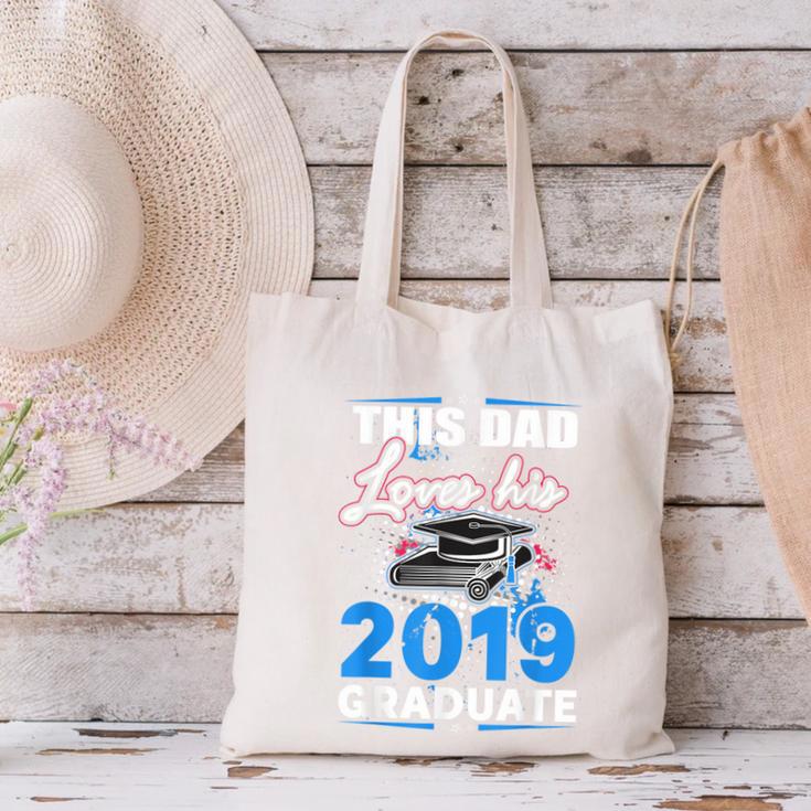 Dad Of a 2019 Graduate Shirt Proud Dad Graduation Grad Shirt Canvas Tote Bag