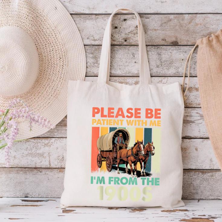 Dad Fathers Day Please Be Patient I'm From The 1900s Canvas Tote Bag