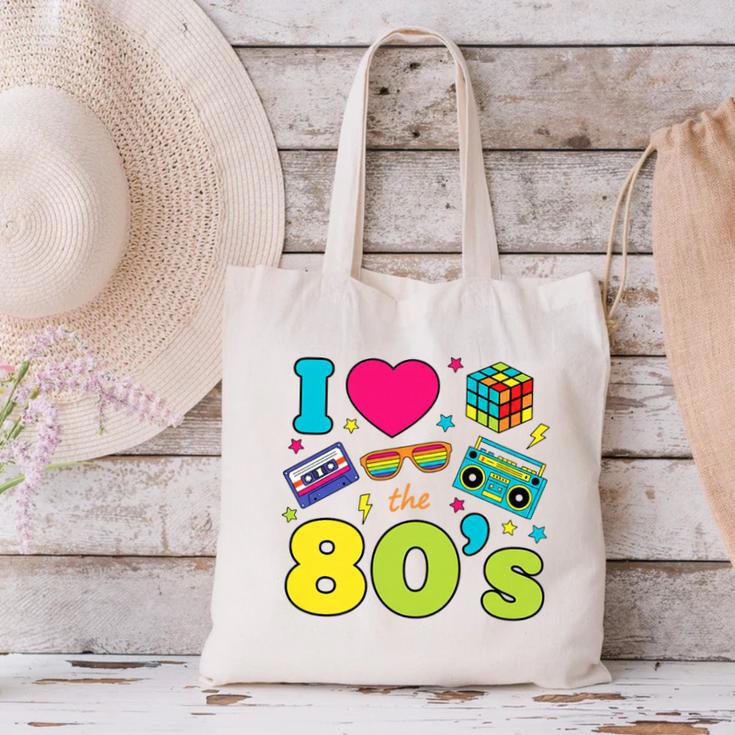 Dad I Love The 80's Retro 80s Nostalgia For Dad Premium Tri-Blend Canvas Tote Bag