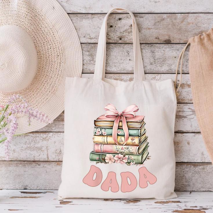 Dada Book First Chapter Birthday Family Matching Party Canvas Tote Bag