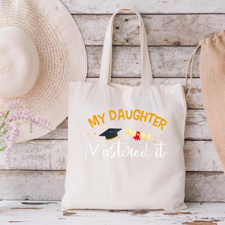 My Daughter Mastered It Daughter Master Graduation Canvas Tote Bag