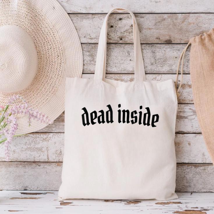Dead Inside Saying Sarcasm Introvert Canvas Tote Bag Dead Inside Saying Sarcasm Introvert Canvas Tote Bag
