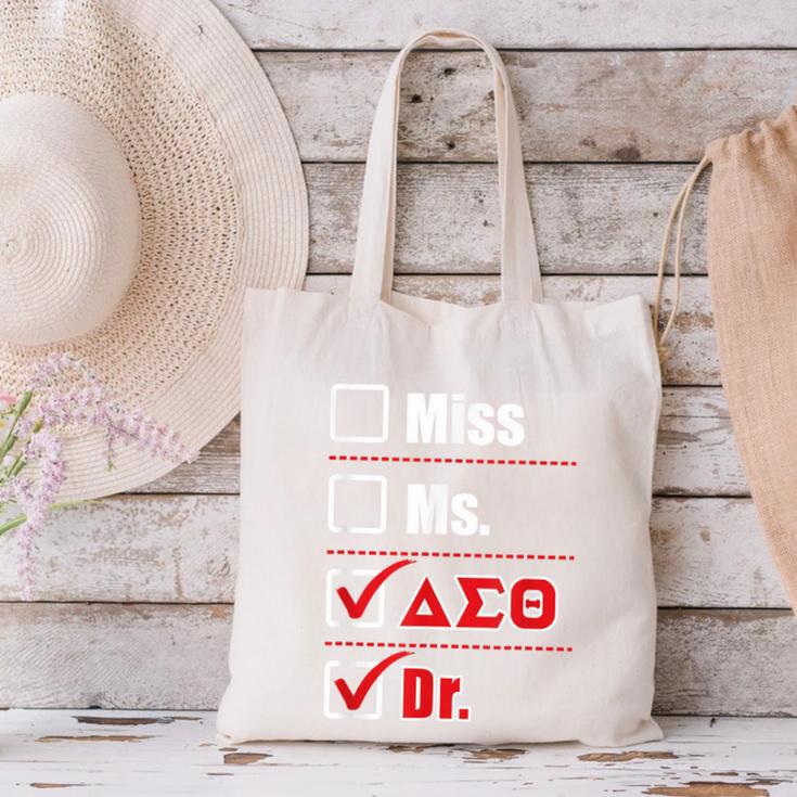 Delta Sigma Theta Sorority Delta Doctor Graduation Canvas Tote Bag