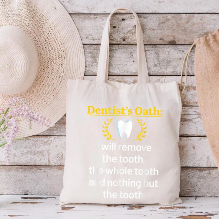 Dentist Dental School Graduation Tooth Oath Dentistry Canvas Tote Bag