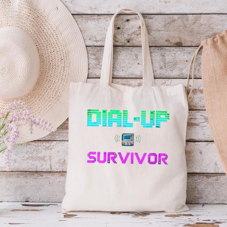 Dial Up Survivor Retro Modem Nostalgia Tech Top Canvas Tote Bag