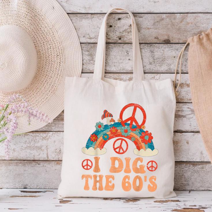 I Dig The 60s Aesthetic Nostalgia 1960's Retro 60s Party Canvas Tote Bag