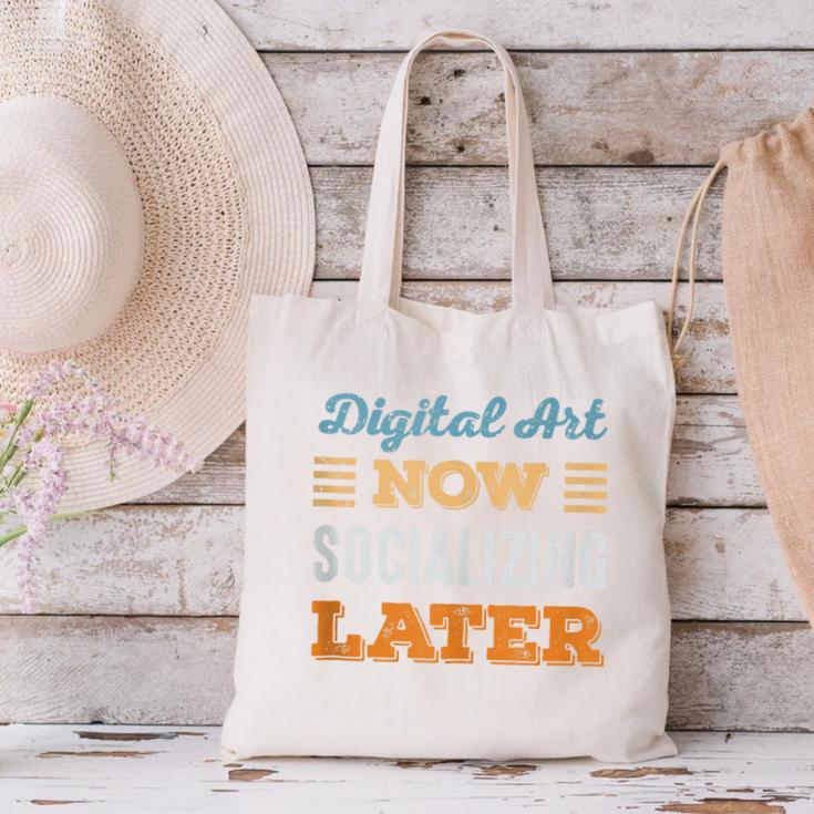 Digital Art Now Minimal Socializing Introvert Vintage Canvas Tote Bag Digital Art Now Minimal Socializing Introvert Vintage Canvas Tote Bag