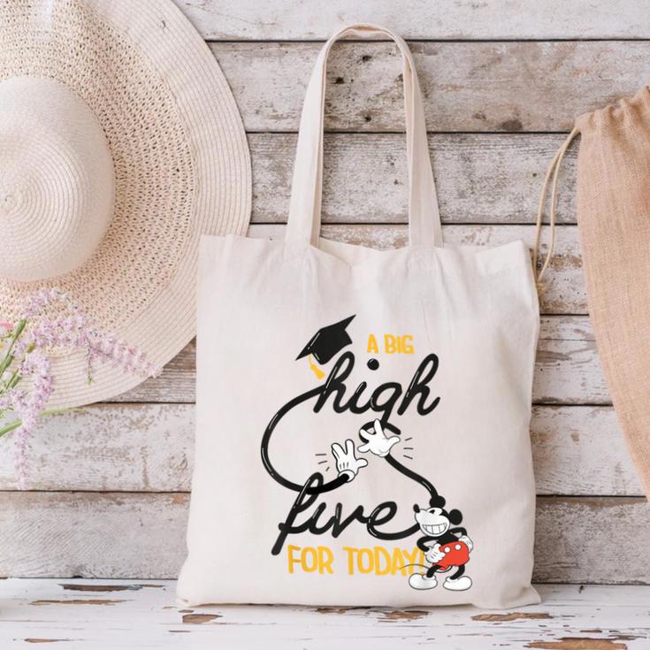 Disney Mickey Mouse A Big High Five For Today Graduation Canvas Tote Bag