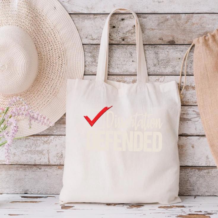 Dissertation Defended PhD Graduate PhD Graduation Canvas Tote Bag