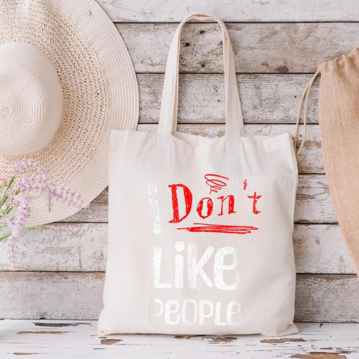 I Don't Like People Introvert Small Canvas Tote Bag I Don't Like People Introvert Small Canvas Tote Bag