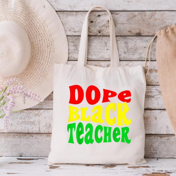 Dope Teacher African American Graduation History Month Canvas Tote Bag