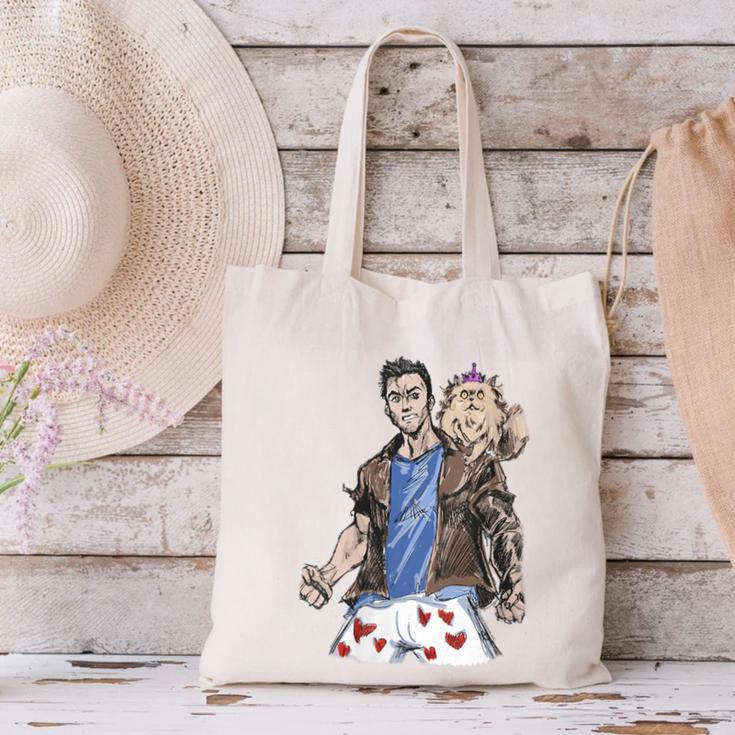 Dungeon Crawler Carl Sketchbook Princess Donut And Carl Book Canvas Tote Bag