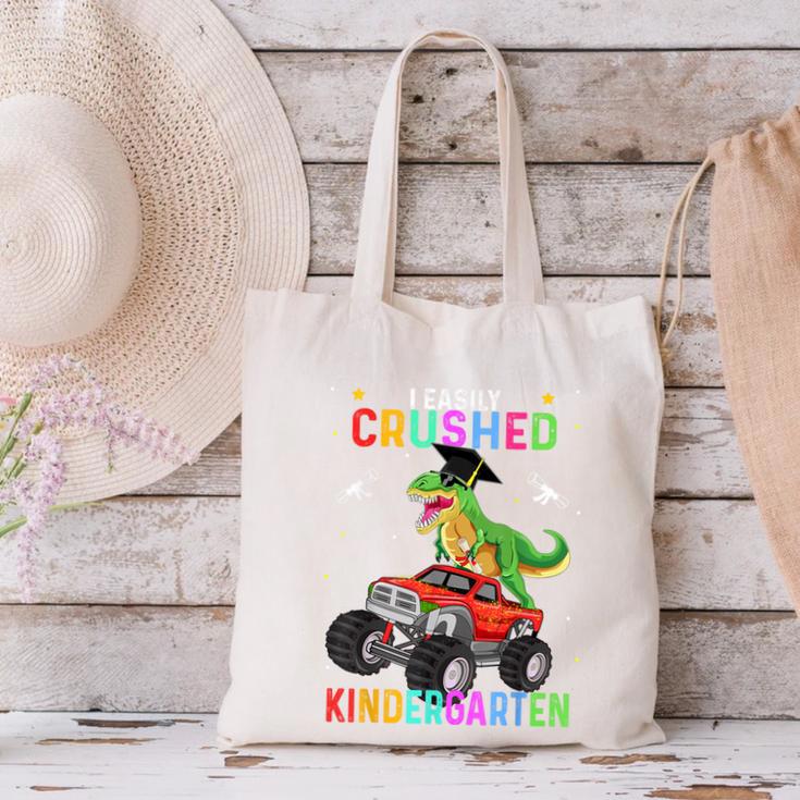 I Easily Crushed Kindergarten Graduation 2022 Truck Dinosaur Canvas Tote Bag