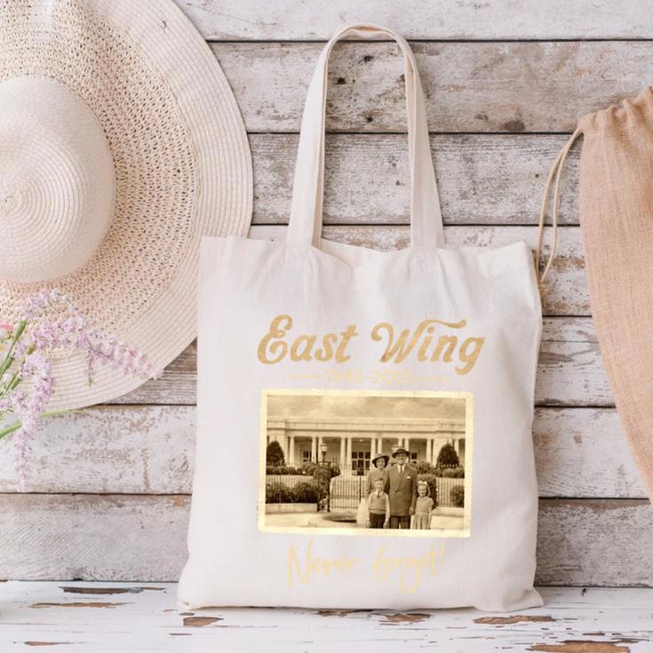 East Wing Never Forget American Vintage Nostalgia Premium Tri-Blend Canvas Tote Bag