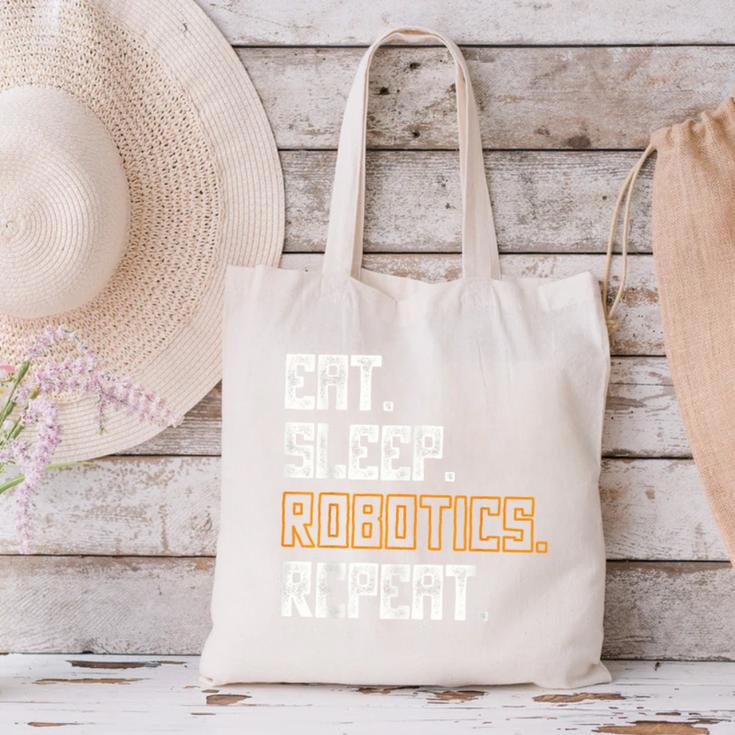 Eat Sleep Robotics Repeat Shirt Graduation Canvas Tote Bag