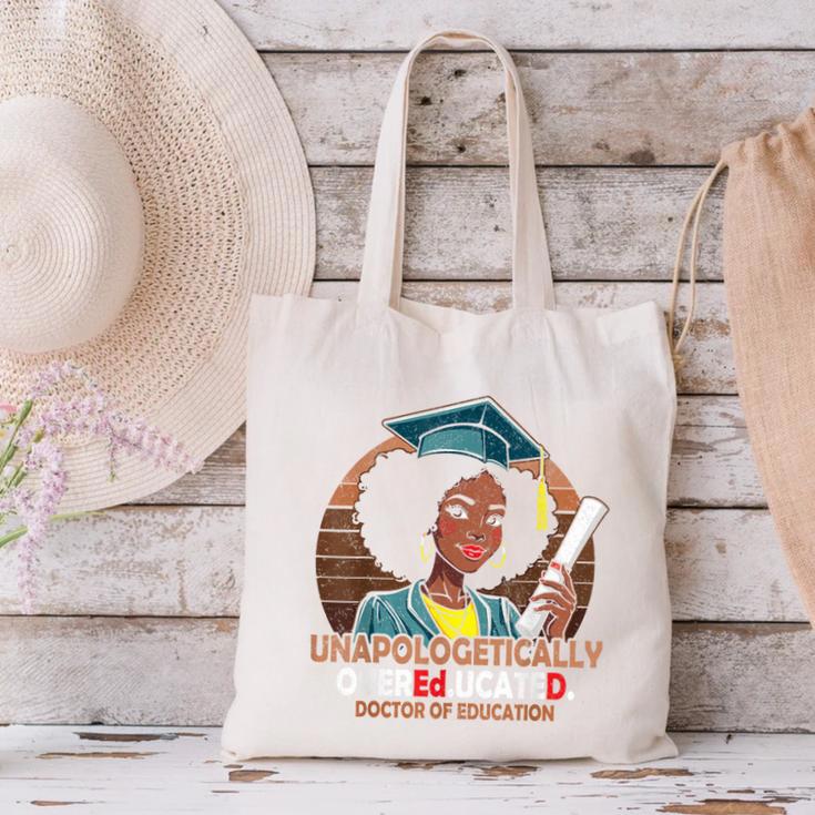 EdD Black Girls Doctor Of Education Graduation Black Women Canvas Tote Bag