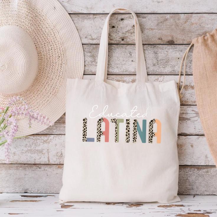 Educated Latina Proud Graduate Latinas Pride Graduation Canvas Tote Bag