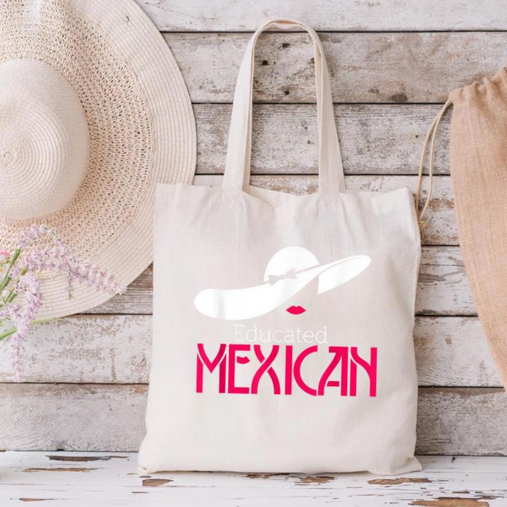 Educated Mexican Graduation Shirt For Women Canvas Tote Bag