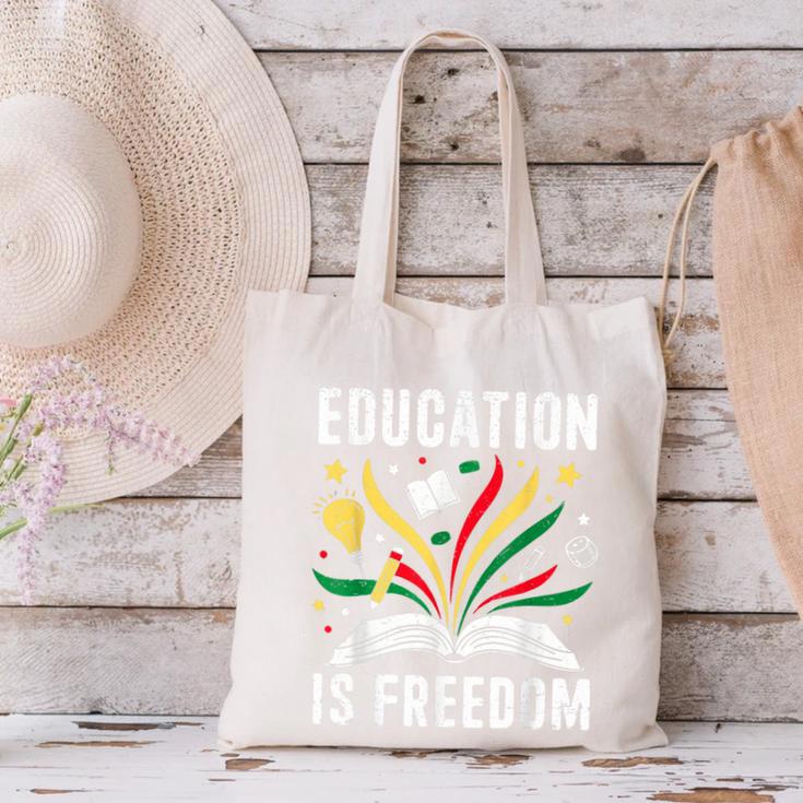 Education Is Freedom Books History Teacher Kids Canvas Tote Bag