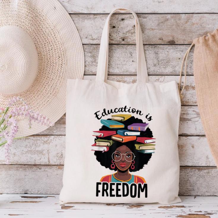 Education Is Freedom Teacher History Month Books Lover Canvas Tote Bag Education Is Freedom Teacher History Month Books Lover Canvas Tote Bag