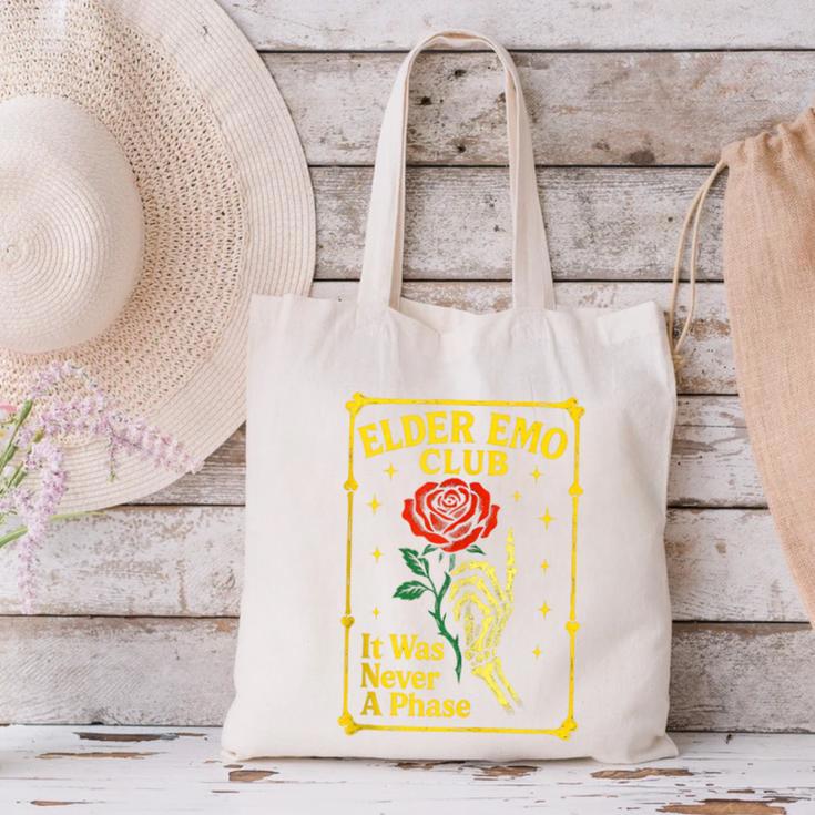 Elder Emo Club Emo Gothic Music Nostalgia Canvas Tote Bag