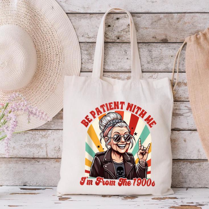 Elder Emo Grandma Nana Be Patient With Me I'm From The 1900s Canvas Tote Bag