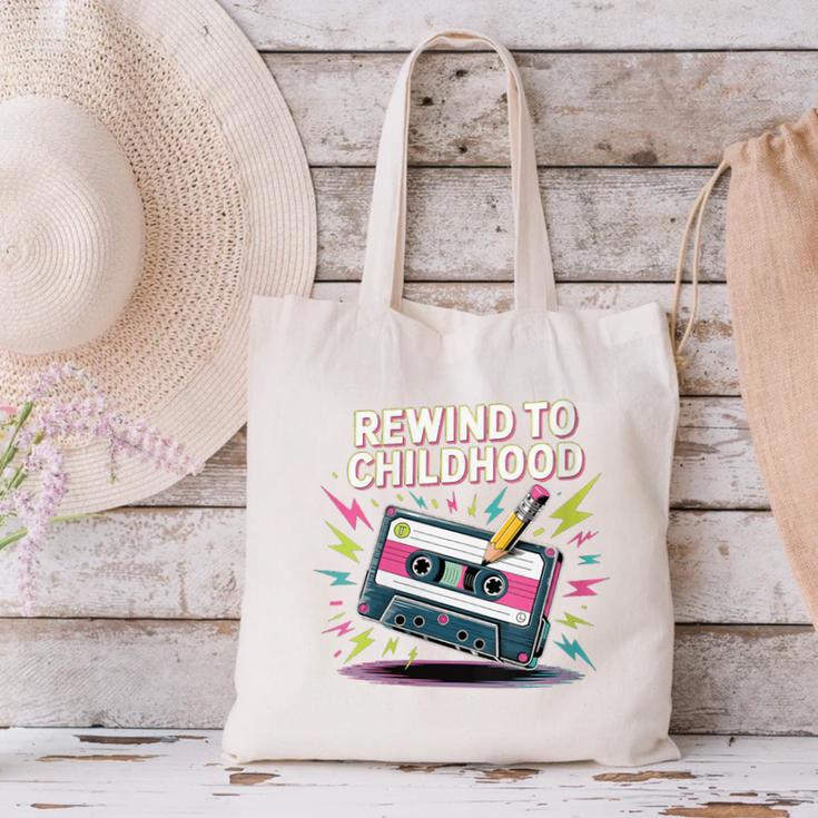 Elder Millennials Embracing 90s Rewind Nostalgia Vibes Canvas Tote Bag