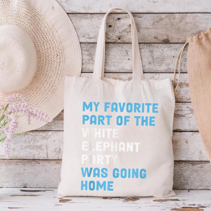 Elephant Party For Introvert Going Canvas Tote Bag Elephant Party For Introvert Going Canvas Tote Bag