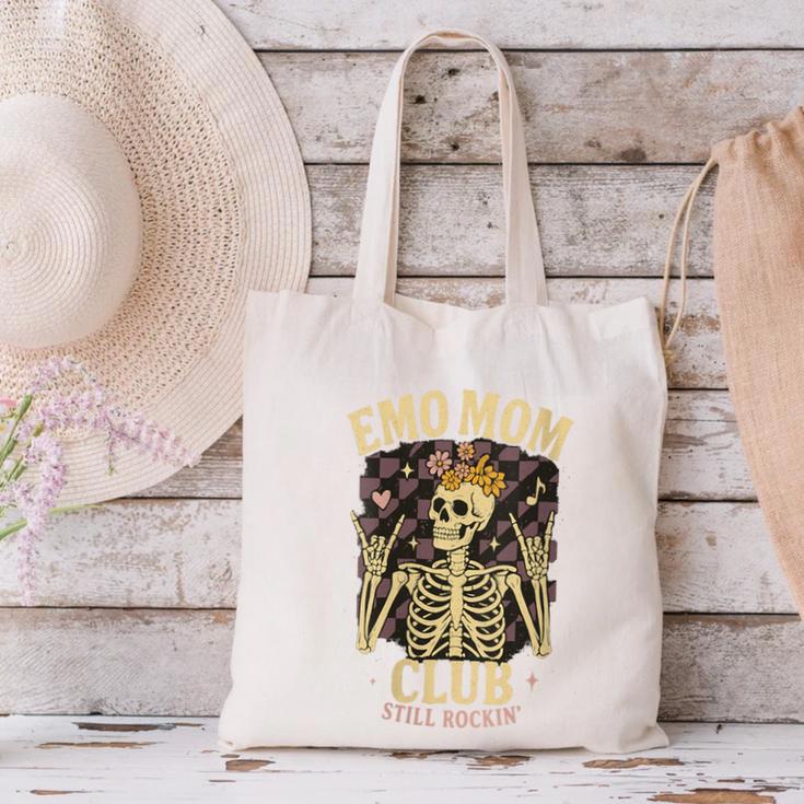 Emo Mom Club Still Rockin Skeleton Nostalgia Women Mother Canvas Tote Bag