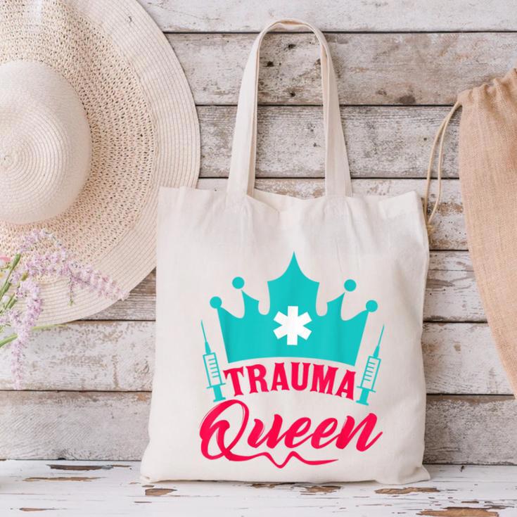 EMT Trauma Queen Paramedic Student T-Shirt Graduation Canvas Tote Bag