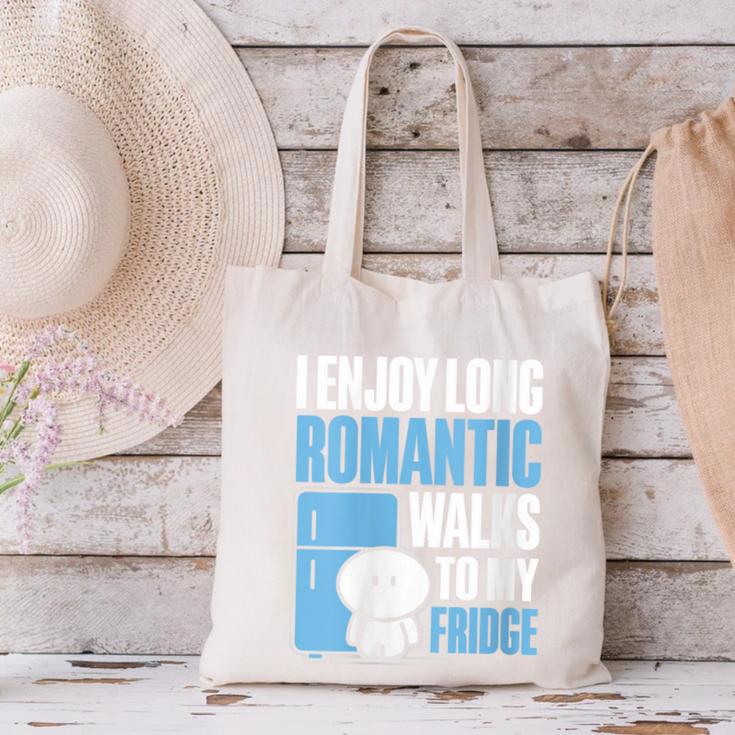 I Enjoy Long Romantic Walks To My Fridge Introvert Canvas Tote Bag I Enjoy Long Romantic Walks To My Fridge Introvert Canvas Tote Bag