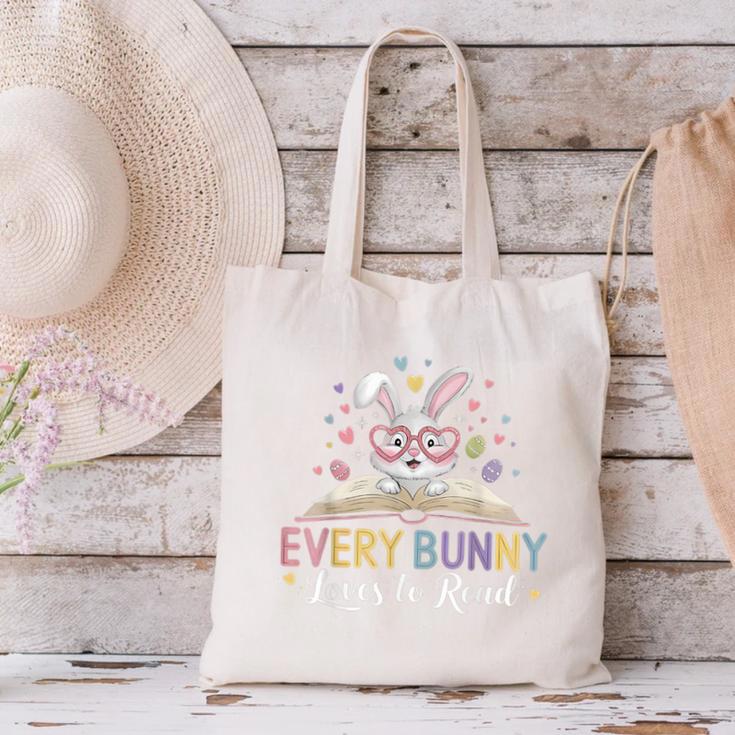 Every Bunny Loves To Read Book Lover Bookworm Rabbit Easter Canvas Tote Bag