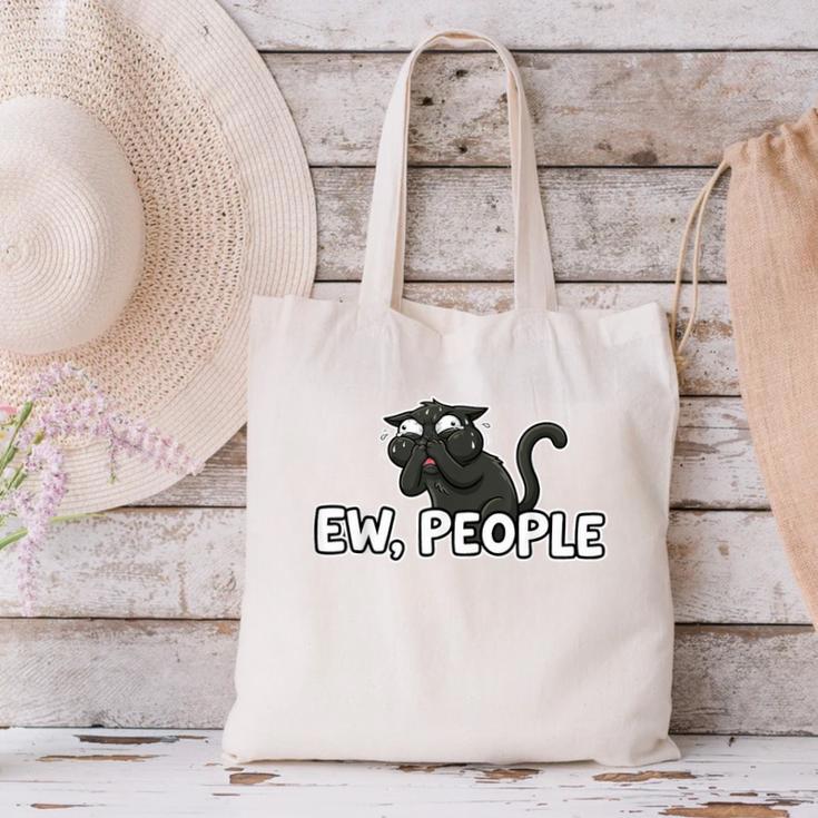 Ew People Cat Anti Social Introvert Canvas Tote Bag Ew People Cat Anti Social Introvert Canvas Tote Bag