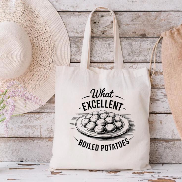 What Excellent Boiled Potatoes Book Lover Vintage Literature Canvas Tote Bag