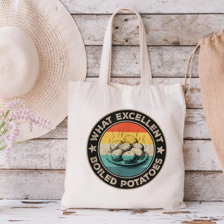 What Excellent Boiled Potatoes Retro Book Vintage Literature Canvas Tote Bag What Excellent Boiled Potatoes Retro Book Vintage Literature Canvas Tote Bag