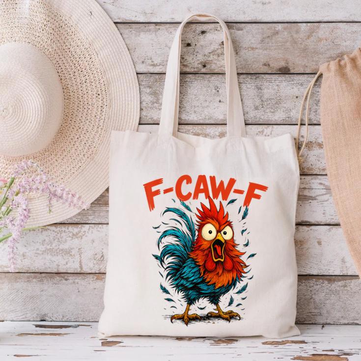F-Caw-F Rooster F Awk F Chicken Coffee Romance Books Lover Canvas Tote Bag