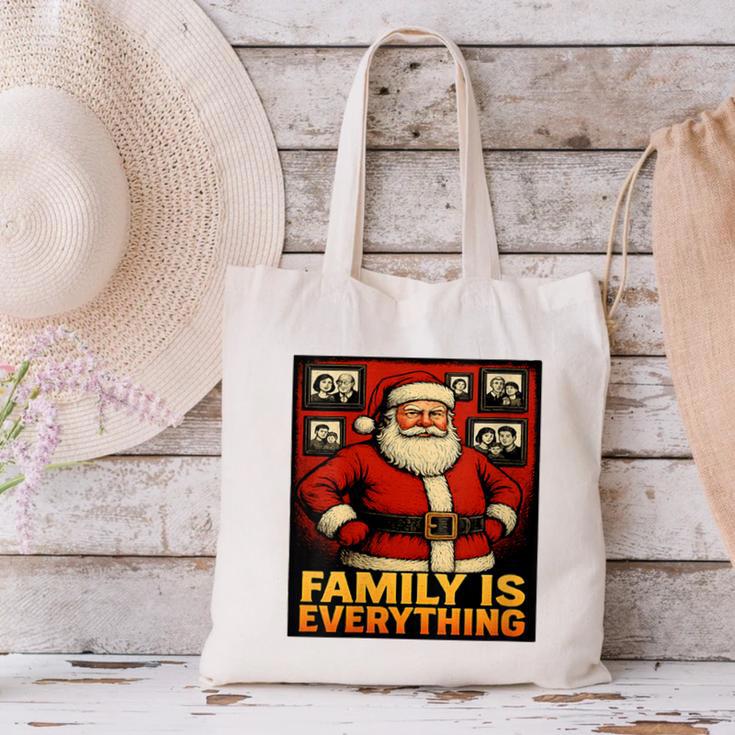 Family Christmas Retro Santa Holiday Nostalgia Vibes Canvas Tote Bag Family Christmas Retro Santa Holiday Nostalgia Vibes Canvas Tote Bag