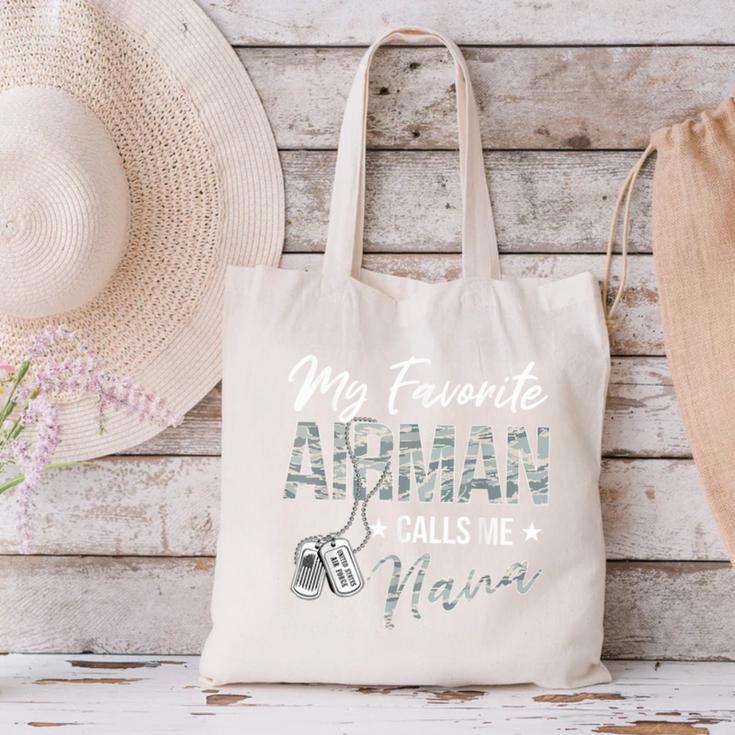 My Favorite Airman Calls Me Nana US Air Force Graduation Canvas Tote Bag