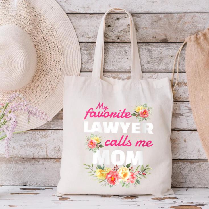 My Favorite Lawyer Calls Me Mom Graduation Canvas Tote Bag