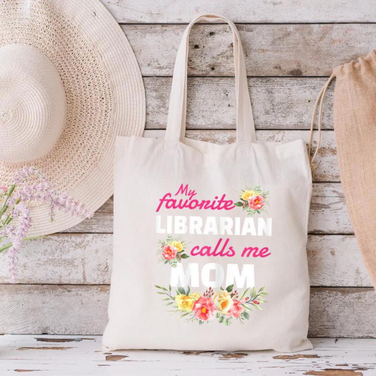 My Favorite Librarian Calls Me Mom Graduation Canvas Tote Bag