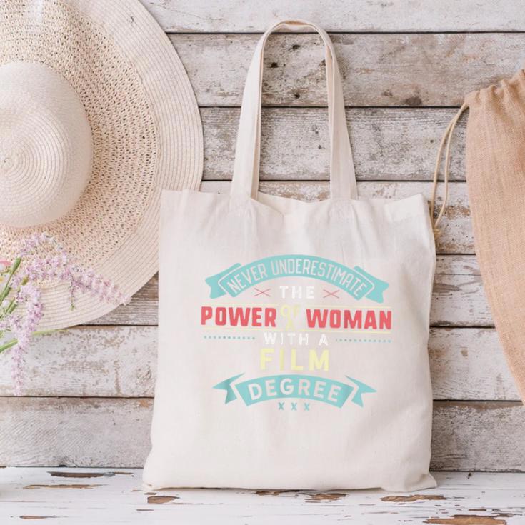 Film Degree Major Shirt Strong Woman Graduation Canvas Tote Bag