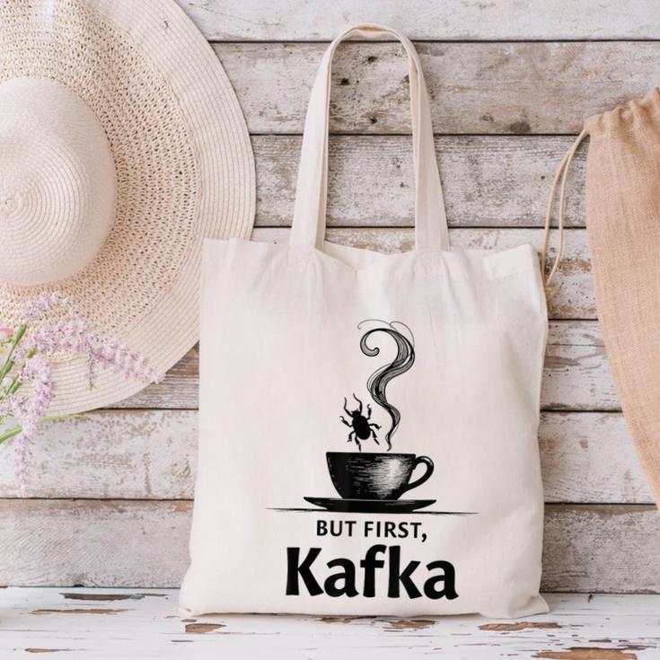 But First Kafka Coffee For Literature & Book Lovers Canvas Tote Bag