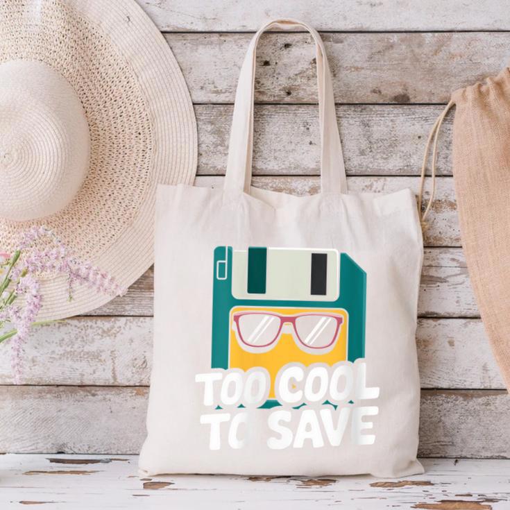 Floppy Disk Retro Tech Nostalgia Old School Computing Humor Canvas Tote Bag